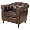 Chocolate Leather Club Chair