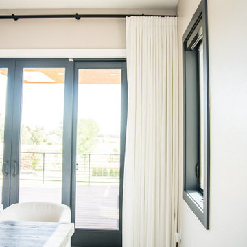 Roller Shades, Cornices and Drapery