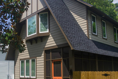 Example of a transitional exterior home design in Wilmington