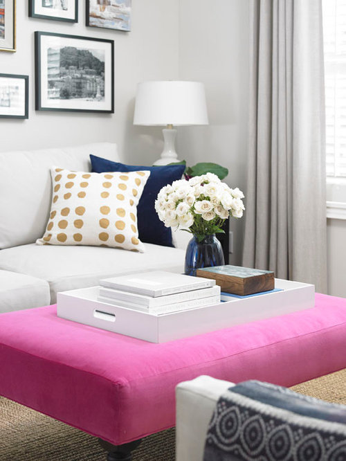 Hot Pink Ottoman Houzz