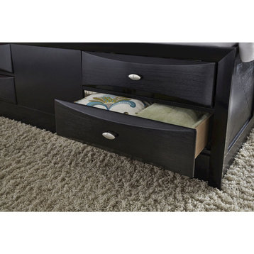 Global Furniture Linda King Bed Black 79x93x56" Black
