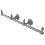 Allied Brass - Waverly Place 3 Arm Guest Towel Holder, Matte Gray - This elegant wall mount towel holder adds style and convenience to any bathroom decor. The towel holder features three sections to keep a set of hand towels easily accessible around the bathroom. Ideally sized for hand towels and washcloths, the towel holder attaches securely to any wall and complements any bathroom decor ranging from modern to traditional, and all styles in between. Made from high quality solid brass materials and provided with a lifetime designer finish, this beautiful towel holder is extremely attractive yet highly functional. The guest towel holder comes with the 22.5 inch bar, two wall brackets with finials, two matching end finials, plus the hardware necessary to install the holder.