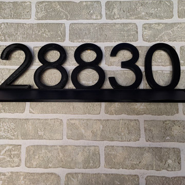 #28830 Solar powered backlit house number sign