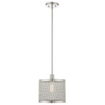 Livex Lighting - Livex Lighting 46212-91 Industro - 18.25" One Light Pendant - No. of Rods: 3  Canopy IncludedIndustro 18.25" One  Brushed Nickel BrushUL: Suitable for damp locations Energy Star Qualified: n/a ADA Certified: n/a  *Number of Lights: Lamp: 1-*Wattage:100w Medium Base bulb(s) *Bulb Included:No *Bulb Type:Medium Base *Finish Type:Brushed Nickel