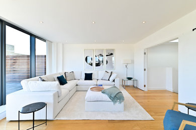 Design ideas for a contemporary living room in London.