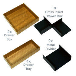 Fineline MosaiQ Set 900 mm Model B - Cabinet & Drawer Organisers