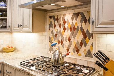 Large elegant kitchen photo in Other