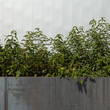 Corten Steel Planters Roof Deck Portland