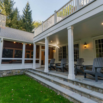 Outdoor area, Screened-in Patio, and a Luxurious Balcony in Riverside, CT