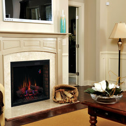 ClassicFlame 39-Inch LED Builders Electric Firebox with Fixed Glass - 39EB500GRA - Indoor Fireplaces