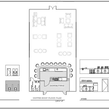 Coffee Shop Floor Plan & Elevations