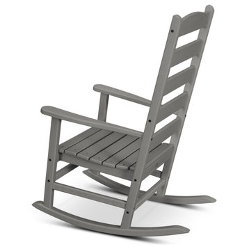 Polywood Shaker Porch Rocking Chair, Black