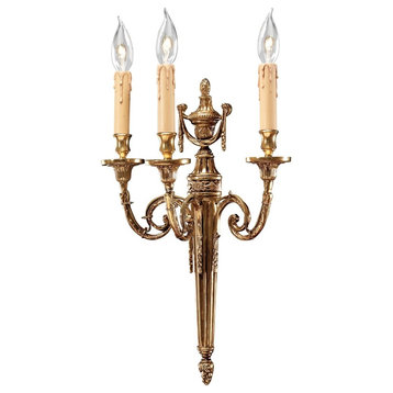 Minka Metropolitan 3-Light Wall Sconce, Stained Gold, N9603
