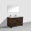 MOD 60" Double Sink Free Standing Vanity, Rosewood