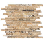 Unique Design Solutions - 12"x12" Fissures Random Imagination Mosaic, Set Of 4, Great Smokey - 1 sq ft/sheet - Sold in sets of 4