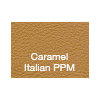Capri Wood Stools, American Walnut Base, Caramel Italian Ppm