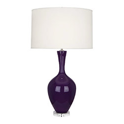 worlds away - Robert Abbey Audrey Table Lamp Amethyst Lighting - Table Lamps