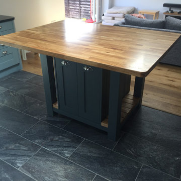 Oak and painted Kitchen Island