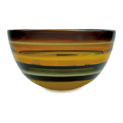Caleb Siemon Mustard Banded Bowl - Home Decor