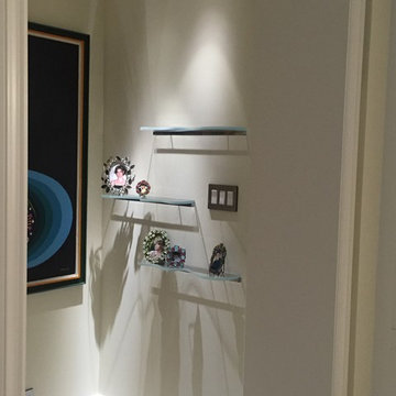 Glass Shelving Unit For Picture Frames & Home Entrance