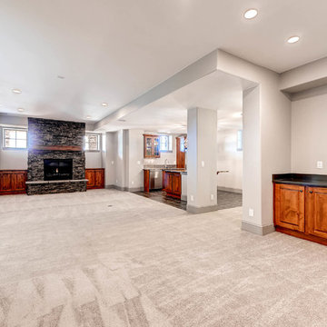 Basement including full kitchen/bar area
