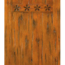 Single Door, Exterior, Knotty Alder Carved, V-Grooved - Front Doors