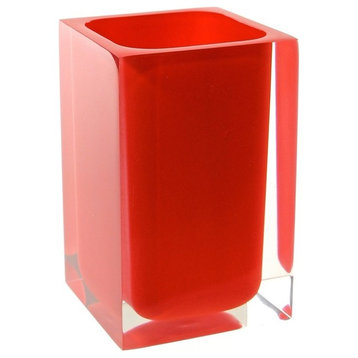 Square Toothbrush Holder, Red