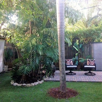 outdoor room with new edging rocks