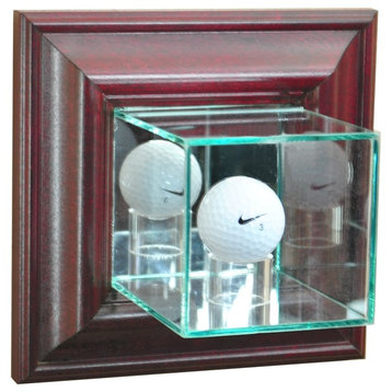 Wall Mounted Golf Display Case, Cherry