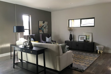Minimalist living room photo in Denver