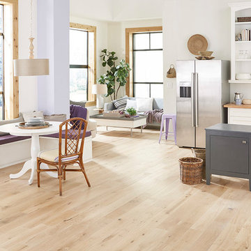 Bright, Transitional Great Room - Lexington Flynn, Engineered, Oak Hardwood
