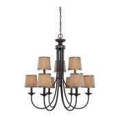 Traditional 9-Light Up-Light Chandelier from the Spencer Collection