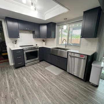 Transitional Kitchen Remodel Done in a Deep Onyx Color Cabinets