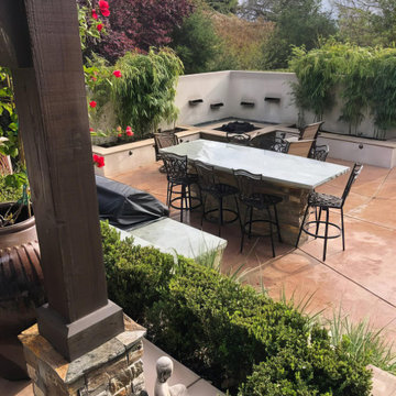Lafayette, Silverhill Dr. Hillside arbor/pergola overlooking the BBQ area