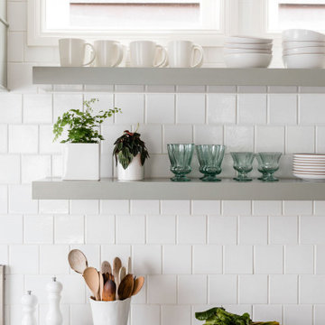 4x4 White Kitchen Tiles
