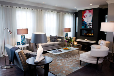 Example of an eclectic living room design in DC Metro