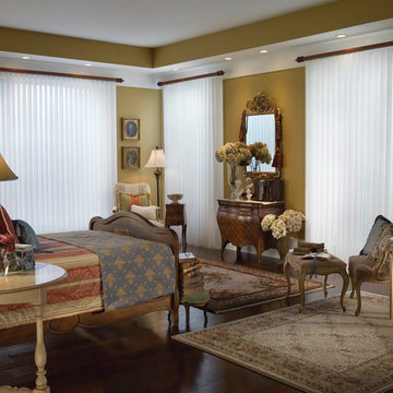 Dramatic Floor to Ceiling Vertical Blinds