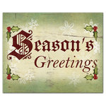 DDCG - Classic Season's Greetings Canvas Wall Art, 20"x16" - Spread holiday cheer this Christmas season by transforming your home into a festive wonderland with spirited designs. This Classic Season's Greetings 20x16 Canvas Wall Art makes decorating for the holidays and cultivating your Christmas style easy. With durable construction and finished backing, our Christmas wall art creates the best Christmas decorations because each piece is printed individually on professional grade tightly woven canvas and built ready to hang. The result is a very merry home your holiday guests will love.