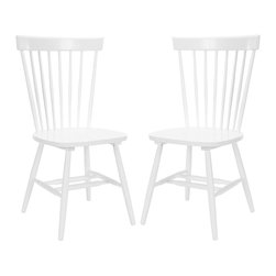 Riley White Wood Dining Chair (Set of 2) - Dining Chairs
