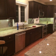 Kitchen Back splash with Stainless Steel Marble Split Face Mosaic Tile