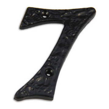 4" Iron Country Style Numeral, 7