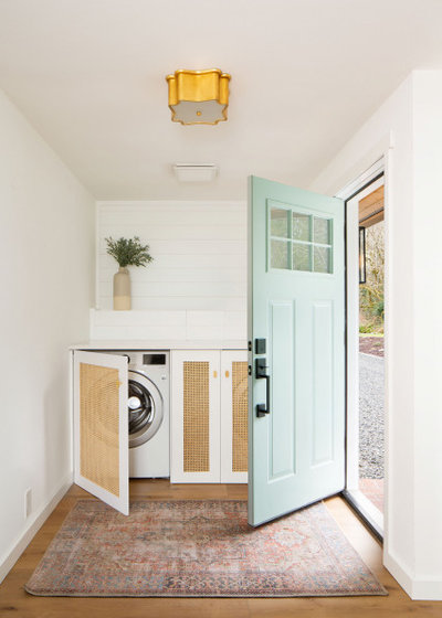 Beach Style Laundry Room by Allison Lind Interiors