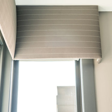Roller Shades, Cornices and Drapery
