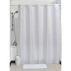 Hookless Shower Curtain Polyester Cubic, White