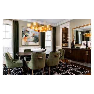 Black, Gold, and Emerald Dining - Modern - Dining Room - Chicago - by ...