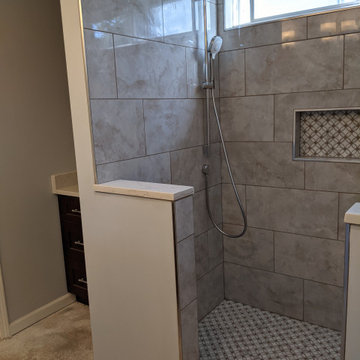 Osborne Master Bathroom /After photo before frameless glass installation