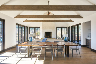 Inspiration for a contemporary dining room remodel in Other
