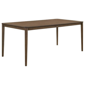 Coaster Wethersfield Wood Dining Table with Clipped Corner Medium Walnut