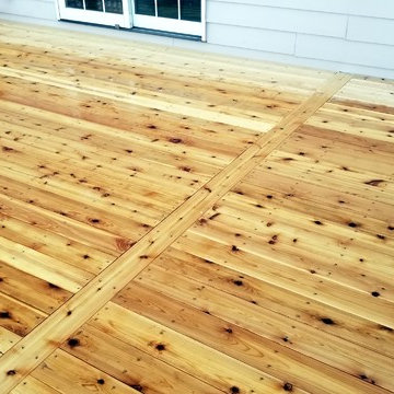 Cedar Deck Addition and Resurface with Picture Frame