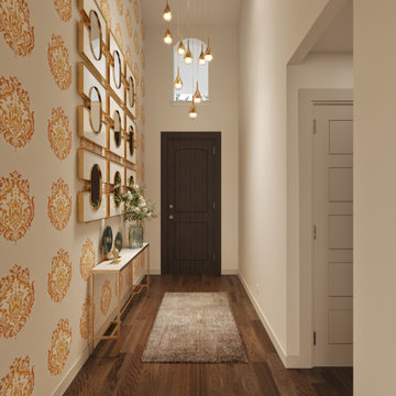 Vibrant Visions: A Colorful, Transitional, and Eclectically Glamorous Open Space